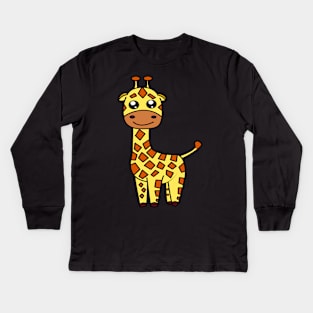 Cute Baby Giraffe Kids Long Sleeve T-Shirt